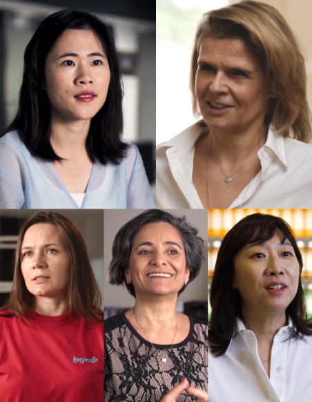 Collage aus Video-Momentaufnahmen von den Frauen hinter den Organyc Videos